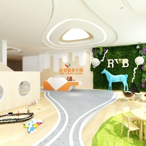 现代幼儿园大厅3D模型下载